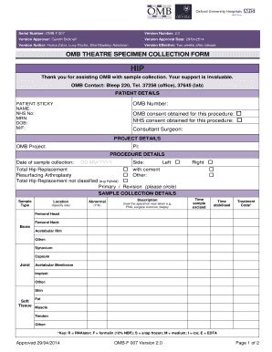 Fillable Online Weblearn Ox Ac Omb Patient Form Template Weblearn Ox