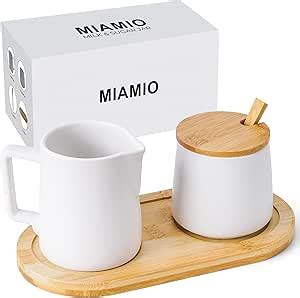 Miamio Milch Und Zucker Set Mit Deckel Und L Ffel Keramik