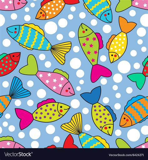 Seamless Fish Royalty Free Vector Image Vectorstock