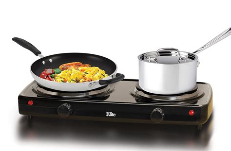 Double Burner Hot Plate Electric Stove Cooktop Cooking Dual Temperature