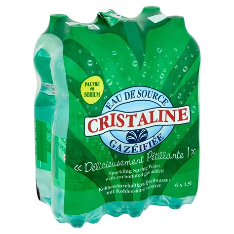 Cristaline Eau de Source Gazéifiée 6 x 1 5 L Carrefour Site