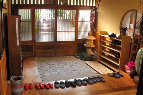 Japanese Genkan Design Typical Ryokan Japanese Guest House Entrance