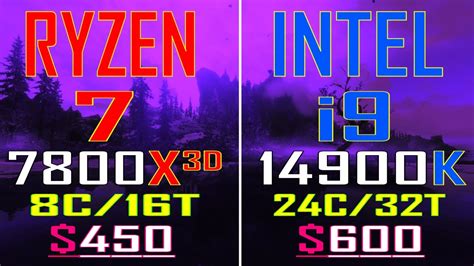 Intel I9 14900k Vs Ryzen 7 7800x3d How Big Is The Difference Youtube