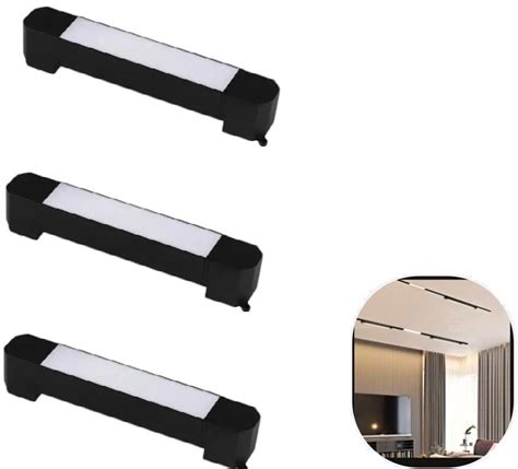 Kit 3 Luminária Led Difusa Linear para Trilho 10w Preto Ventilanet