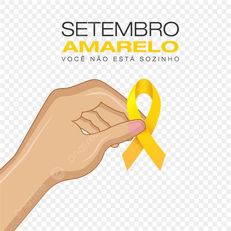 Senhora Segurando Fita De Ouro Amarelo Símbolo De Conscientização Para