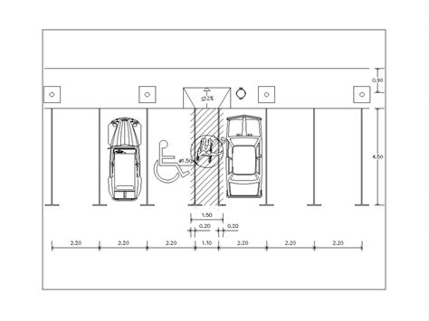 Aparcament Mobilitat Reduïda A AutoCAD Llibreria CAD