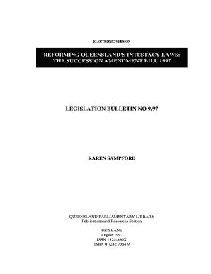 Fillable Online REFORMING QUEENSLANDS INTESTACY LAWS Fax Email Print