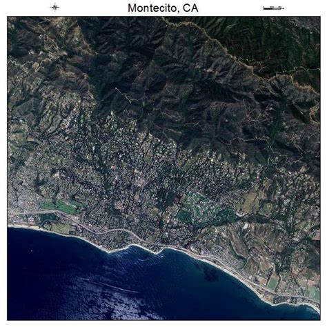 Aerial Photography Map of Montecito, CA California