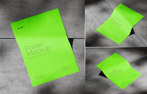 Free A4 Size Paper Flyer Poster Mockup PSD Set PsFiles