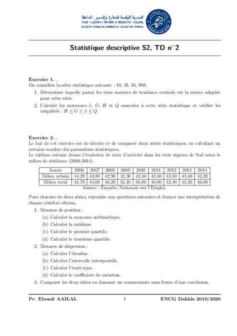 Calcul étendue Statistique