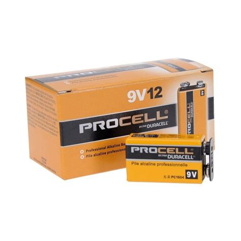 Duracell Procell Industrial 9 Volt Alkaline Batteries 12 Pk