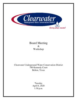 Fillable Online Clearwater Underground Water Conservation District Fax