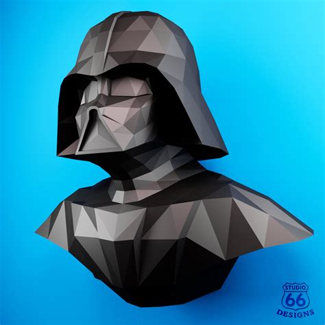 Papercraft Star Wars Make Your Own Darth Vader Trophy Etsy Darth