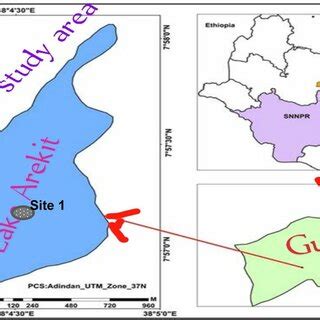 Map Of The Study Area And The Sampling Sites Site 1 One Water And Site