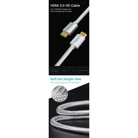 Jual Vention Aab M Vention Kabel High Speed Cotton Braided Hdmi V