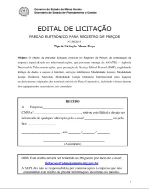 Preench Vel Dispon Vel Minuta De Edital De Licitao Tipo Menor Preo Fax