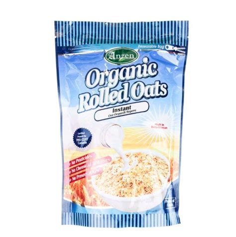 Anzen Organic Rolled Oats Instant 500g Lazada