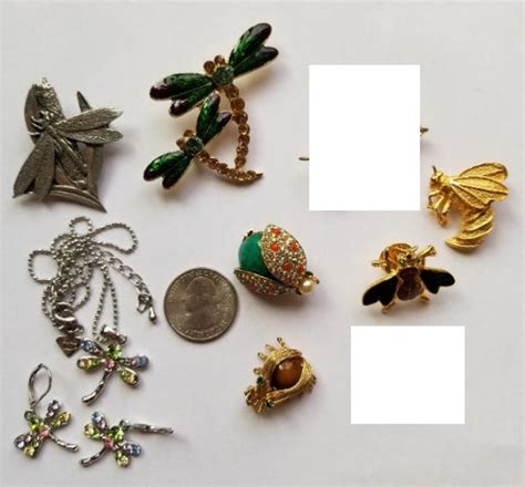 Vintage Lot Rhinestone Beetle Gem