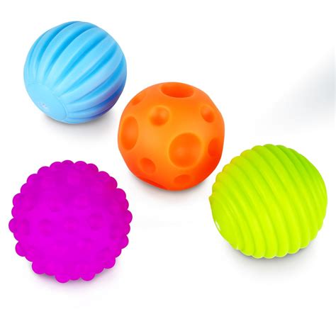 Peradix Baby Sensory Balls Set Soft Balls Educational Toys 4pcs Ebay