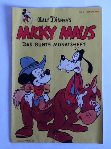 Walt Disneys Micky Maus Das Bunte Monatsheft Nr 2 1952 Von Disney