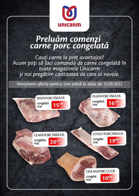 Coperta Catalog Unicarm Comenzi Carne De Porc Din Septembrie