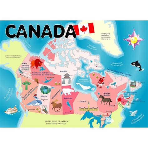 Beautifully Illustrated Bilingual Map Of Canada Teaches All About This