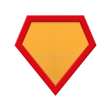 Blank Superhero Badge Superhero Logo Template Isolated On White