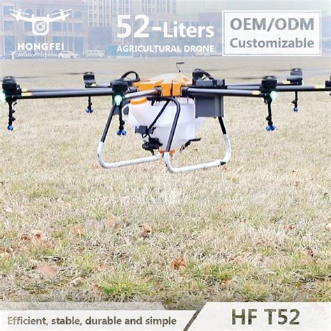 Remote Control Pesticide Spraying Agricultural Uav Rice Spreader 52L