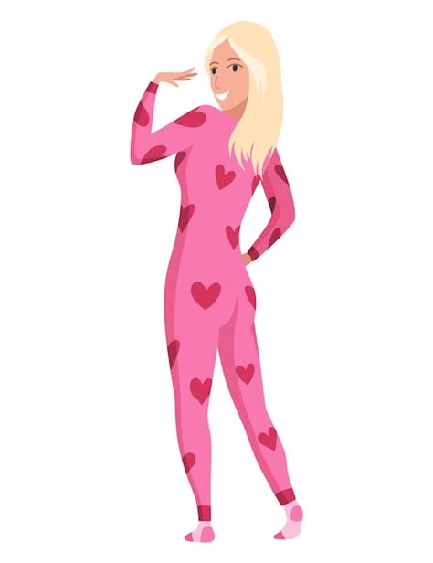 Premium Vector Character Pajama Women Dressed In Onesie People