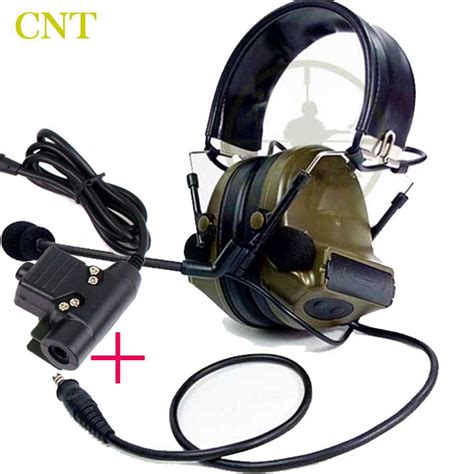 Headset tático comtac ii redução de ruído militar u94 ptt