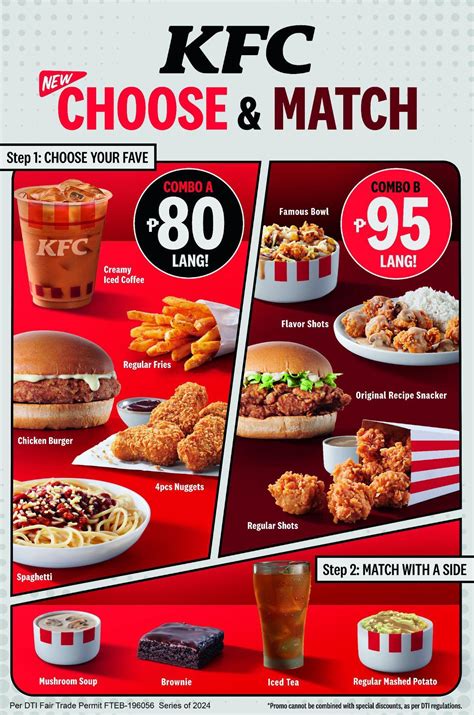 Try The New KFC Choose And Match And Satisfy Your Cravings Manila