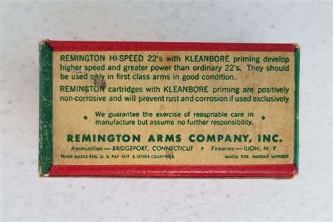 Vintage Remington Hi Speed Kleanbore 22 LR Shot 1 X 50 Adam