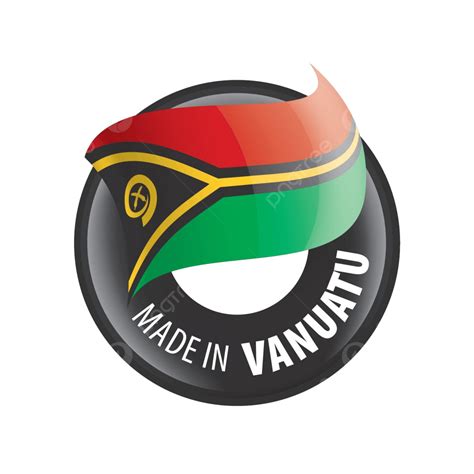 Ilustración Vectorial De La Bandera De Vanuatu Sobre Un Fondo Blanco