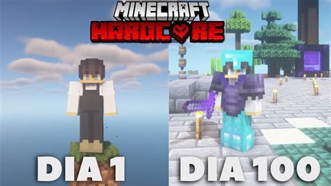 Sobrevivi 100 Dias Em Um Bloco No Minecraft Ultra Hardcore Youtube