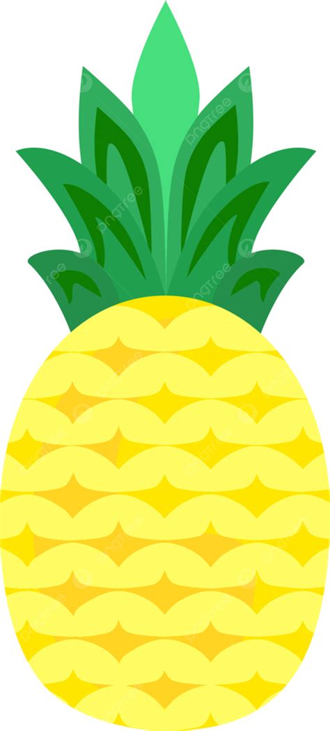 Pineapple Isolated Vector Hd Images Pineapple Fruit Vector In Flat Design Style Isolated