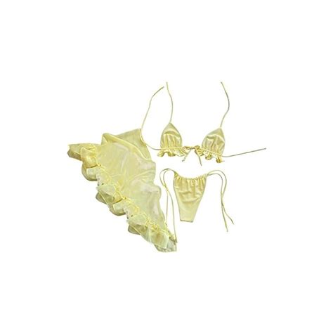 Ghemdilmn Bikini Da Donna Sexy Con Lacci E Gonna A Rete Con Gonna A Pieghe Bikini Fascia