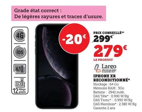 Promo IPHONE XR RECONDITIONNÉ chez Super U