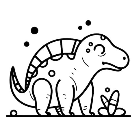 Premium Vector Cute Cartoon Dinosaur Vector Illustration In Doodle Style