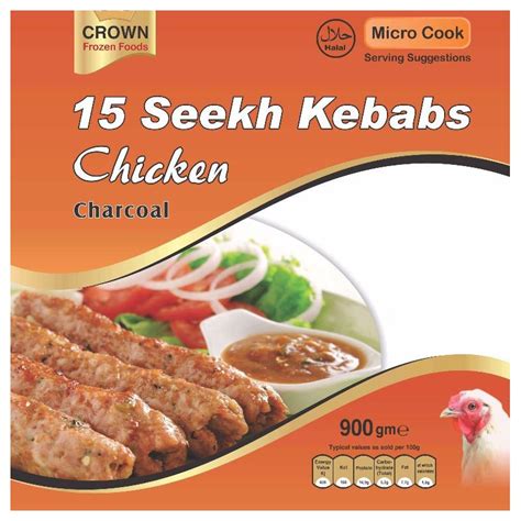 Frozen Crown Chicken Seekh Kebab 15 Pcs