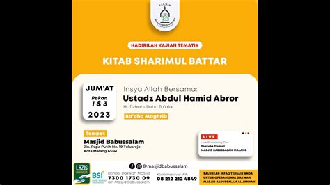 Ustadz Jon Hariyadi S Pd M H I Syamail Muhammadiyah Youtube