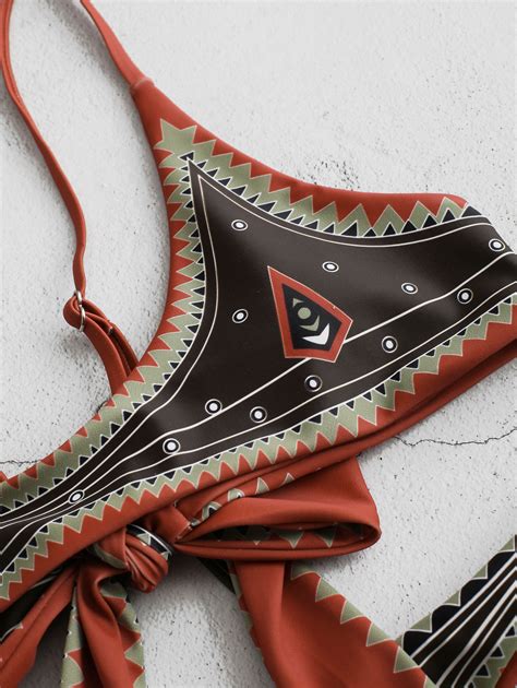 Spaghetti Straps Lace Up Tops With Thongs Bottom Mini Bikini Alexnld