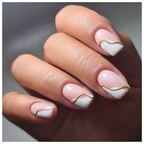 How Amazing Are These Nails They Have A Modern French Tip Design With