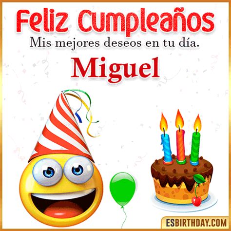 Feliz Cumplea Os Miguel Tarjetas Y