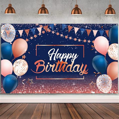 Happy Birthday Decorations Backdrop, Glitter Birthday Backdrop – Lasercutwraps Shop