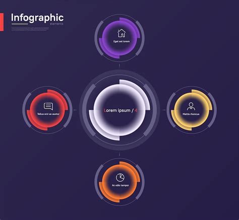 Premium Vector Stylish Colorful Vector Infographic Circle Chart