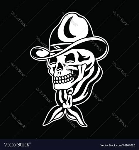 Cowboy skull Royalty Free Vector Image - VectorStock