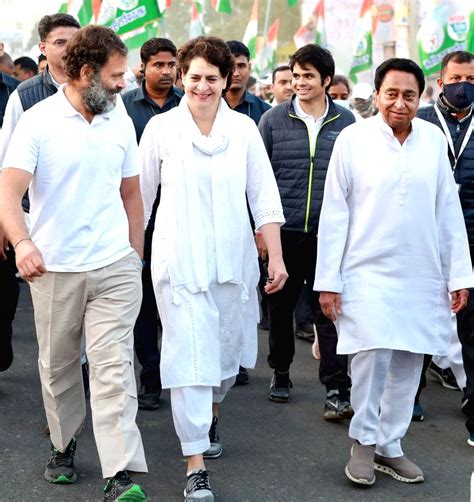 Congress General Secretary Priyanka Gandhi Vadra With Son Raihan Vadra Join Bharat Jodo Yatra