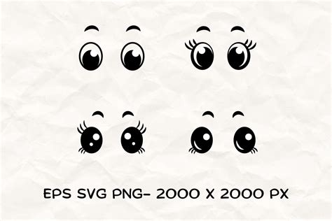 Kawaii Eyes Svg | smartblastme.com