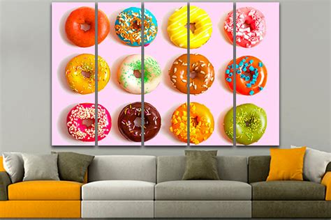 Donut Print Cake Wall Art Donut Photo Doughnut Donuts Decor Etsy