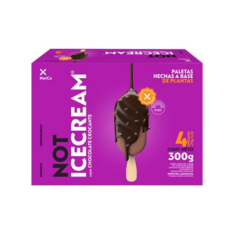 Not Ice Cream Paletas Chocolate Crocante X U Vegan Notco